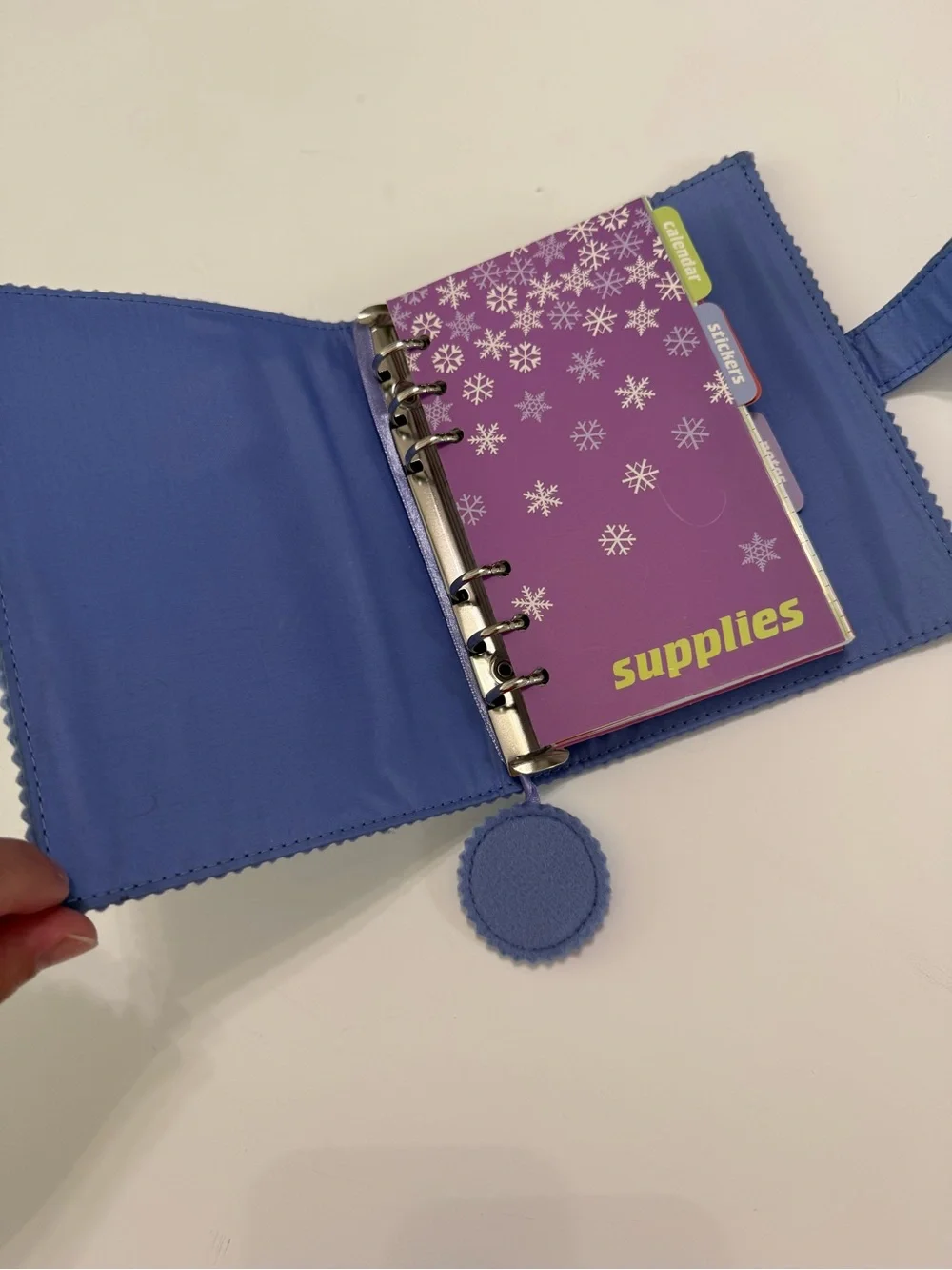 GAP Girls Soft Blue Fabric Cover Agenda, Project and Calendar Notebook